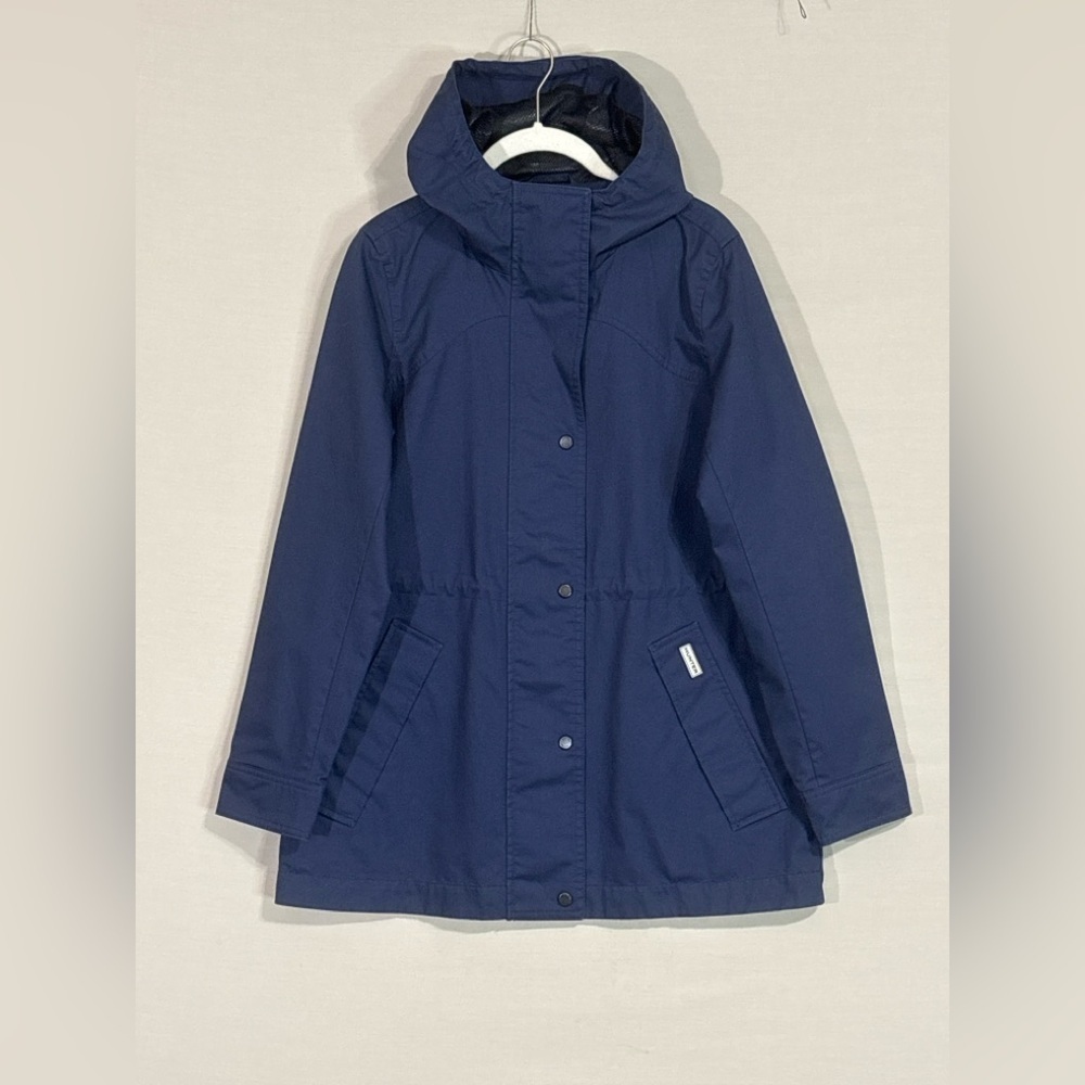 Hunter Navy Lightweight Hooded Rain Jacket Utility Parka XS